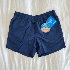 NWT Columbia Men’s Shorts Size Small Water Omni Shade UPF 50 Navy Blue 5”